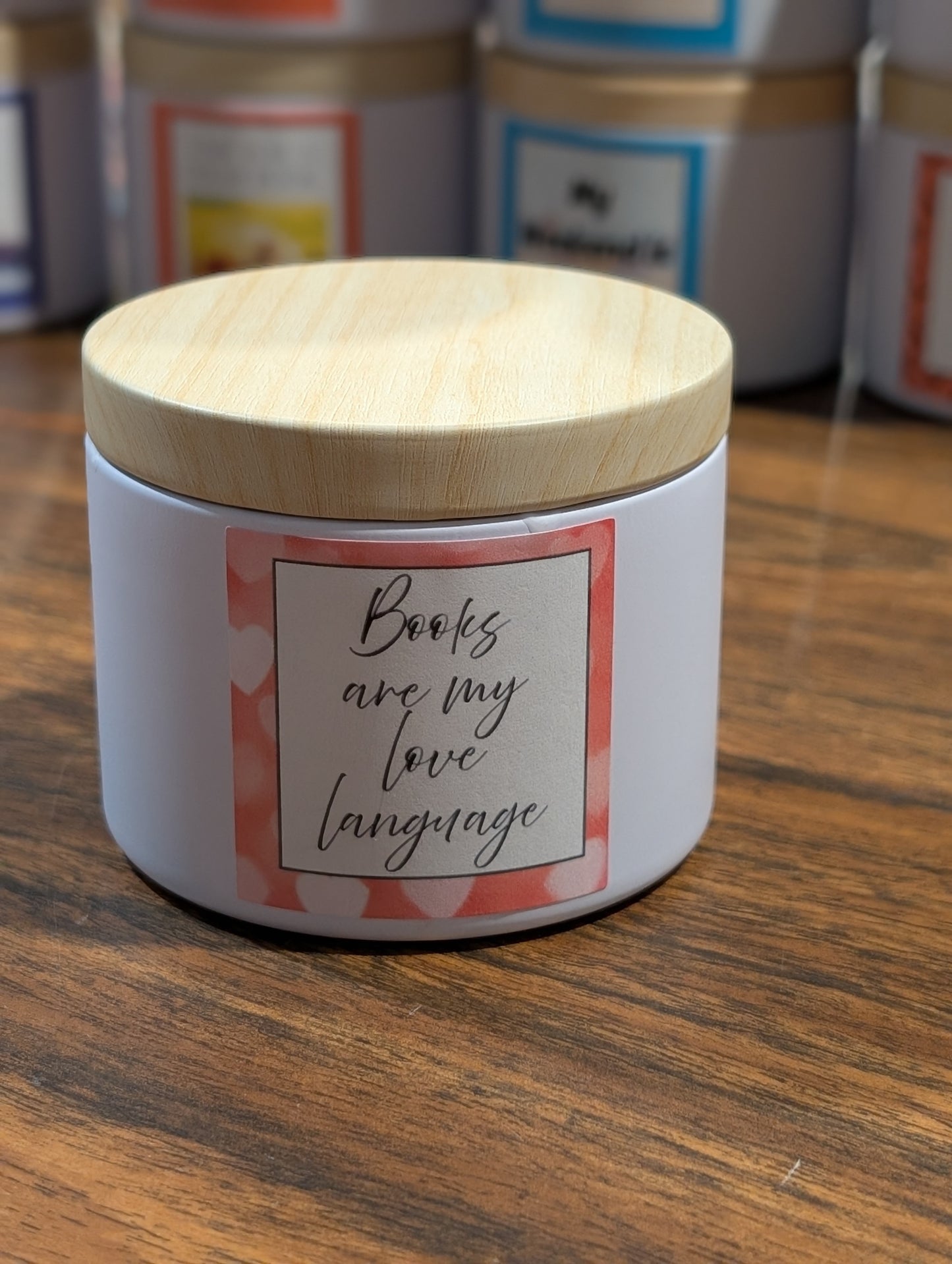 Books are my Love Language Candle