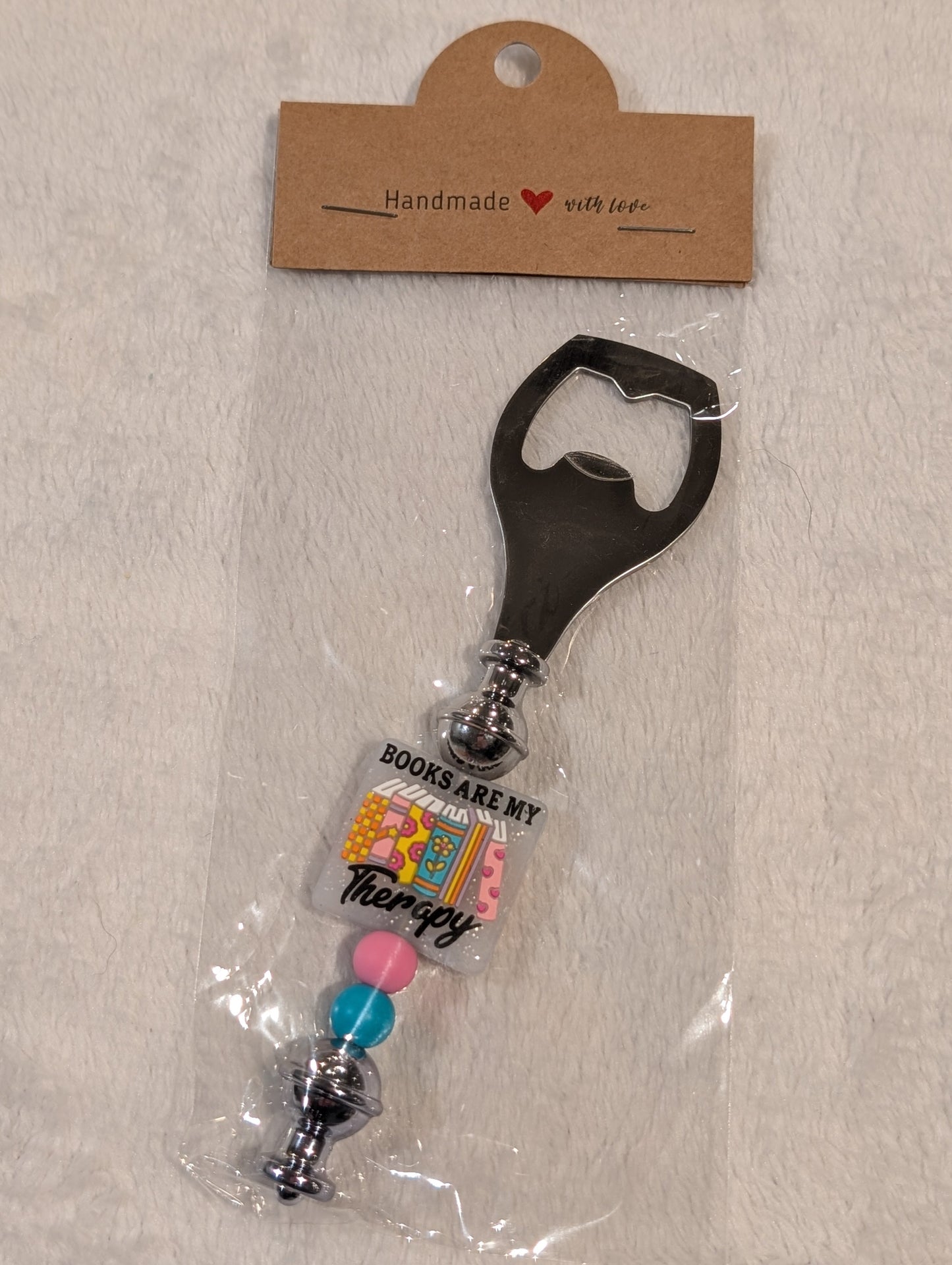 Books Are My Therapy Bottle Opener